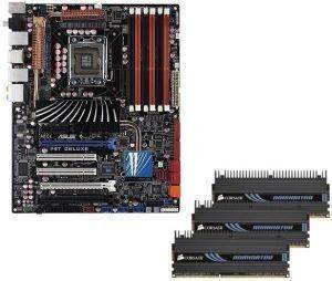 ASUS P6T DELUXE/OC PALM + CORSAIR DHX DDR3 3GB TR3X3G1600C8