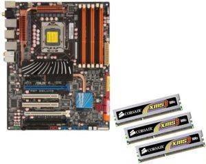 ASUS P6T DELUXE/OC PALM + CORSAIR XMS3 DDR3 6GB TR3X6G1600C9