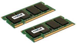 CRUCIAL CT2KIT25664AC800 4GB (2X2GB) SO-DIMM DDR2 PC6400 800MHZ DUAL CHANNEL KIT
