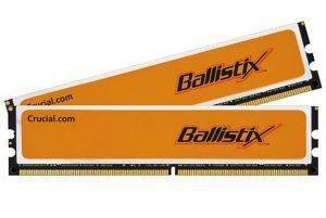 CRUCIAL BALLISTIX BL2KIT12864BA1608 2GB (2X1GB) DDR3 PC12800 1600MHZ DUAL CHANNEL KIT