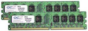 OCZ PC2-5400 DDR2 VALUE DUAL CHANNEL 2GB (2X1GB)