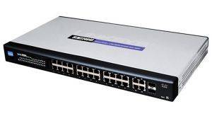 LINKSYS SLM224G4PS-EU 24-PORT 10/100 STACKABLE SMART SWITCH WITH 4 GIGABIT PORTS AND POE