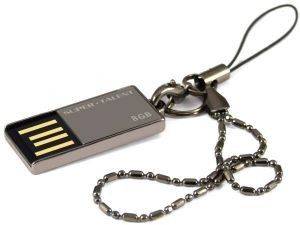 SUPERTALENT PICO-C NICKEL 8GB USB 2.0 FLASH DRIVE