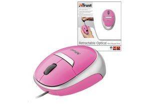 TRUST MI-2850SP RETRACTABLE OPTICAL MINI MOUSE PINK