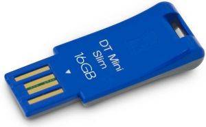 KINGSTON DTMSB/16GB DATA TRAVELER MINI SLIM BLUE