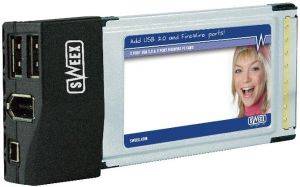 SWEEX 2 PORT USB 2.0 & 2 PORT FIREWIRE PC CARD