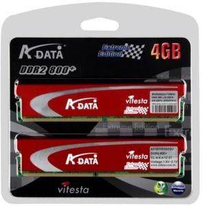 ADATA 4GB (2X2GB) DDR2 PC2-6400 VITESTA EXTREME SERIES 800MHZ DUAL CHANNEL KIT