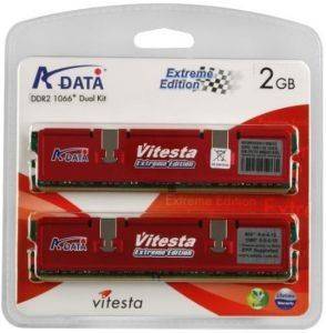 ADATA 2GB (2X1GB) DDR2 PC2-8500 VITESTA EXTREME SERIES 1066MHZ DUAL CHANNEL KIT ADATA 2GB (2X1GB) DDR2 PC2-8500 VITESTA EXTREME SERIES 1066MHZ DUAL CHANNEL KIT