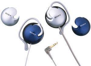 SONY MDR-Q22LPS CLIP-ON STYLE HEADPHONES + CHANGEABLE CAPS BLUE/ SILVER 30MM