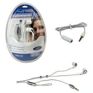 SWEEX IN-EAR EARPHONES METAL WHITE