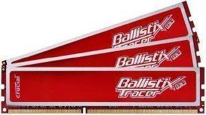 CRUCIAL BL3KIT12864TG1337 BALLISTIX TRACER RED 3GB (3X1GB) PC3-10600 1333MHZ TRIPLE CHANNEL KIT