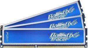 CRUCIAL BL3KIT12864TG1337 BALLISTIX TRACER BLUE 3GB (3X1GB) PC3-10600 1333MHZ TRIPLE CHANNEL KIT