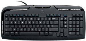 LOGITECH 967560-0100 MEDIA KEYBOARD BLACK