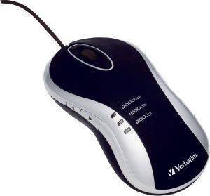 VERBATIM LASER DESKTOP MOUSE BLACK SILVER