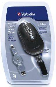 VERBATIM OPTICAL WIRELESS TRAVEL MOUSE BLACK