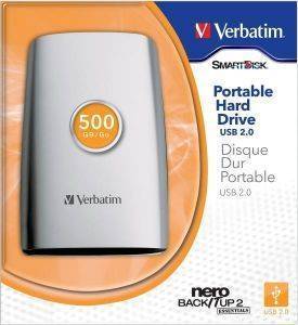VERBATIM 500GB 2.5\'\' PORTABLE HARD DRIVE USB 2.0