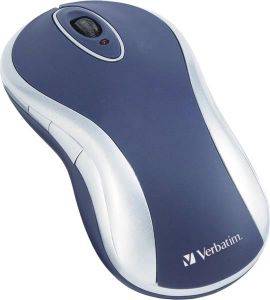 VERBATIM WIRELESS LASER DESKTOP MOUSE BLUE SILVER VERBATIM WIRELESS LASER DESKTOP MOUSE BLUE SILVER