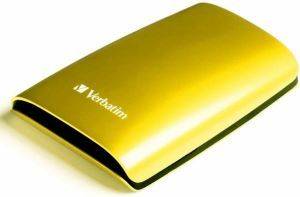 VERBATIM 500GB 2.5\'\' PORTABLE HARD DRIVE USB 2.0 SUNKISSED YELLOW