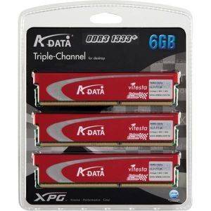 ADATA 6GB (3X2GB) DDR3 PC3-10666 PLUS SERIES 1333MHZ TRIPLE CHANNEL KIT ADATA 6GB (3X2GB) DDR3 PC3-10666 PLUS SERIES 1333MHZ TRIPLE CHANNEL KIT