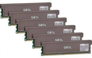 GEIL GV312GB1333C9HC DDR3 12GB (6X2GB) PC3-10600 1333MHZ TRIPLE CHANNEL KIT