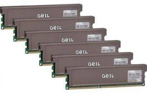 GEIL GV312GB1333C9HC DDR3 12GB (6X2GB) PC3-10600 1333MHZ TRIPLE CHANNEL KIT GEIL GV312GB1333C9HC DDR3 12GB (6X2GB) PC3-10600 1333MHZ TRIPLE CHANNEL KIT