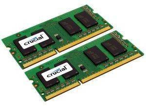 CRUCIAL CT2KIT25664BC1339 4GB (2X2GB) SO-DIMM DDR3 PC310600 1333MHZ DUAL CHANNEL KIT