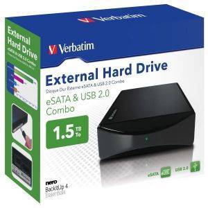 VERBATIM 1.5TB 3.5\'\' EXTERNAL HARD DRIVE ESATA & USB COMBO DRIVE