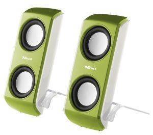 TRUST PORTABLE NOTEBOOK SPEAKERS LIME GREEN