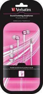 VERBATIM SOUND ISOLATING EARPHONES PINK