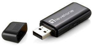 LEVEL ONE WUA-0605 300MBPS N_MAX WIRELESS USB ADAPTER W/WPS BUTTON