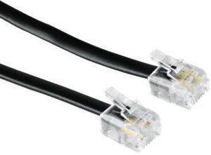 HAMA 44930 TELEPHONE CONNECTION CABLE 6P4C (RJ12) BLACK 6M