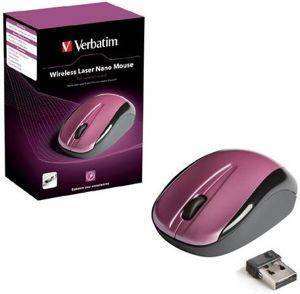 VERBATIM WIRELESS LASER NANO MOUSE PINK