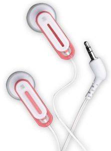 VERBATIM SECURECLIP EARPHONES PINK & WHITE