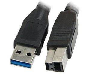 USB 3.0 CABLE A MALE-B MALE 1.8M BLACK USB 3.0 CABLE A MALE-B MALE 1.8M BLACK