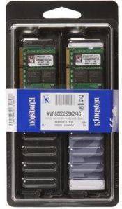 KINGSTON KVR800D2S5K2/4G VALUE RAM SO-DIMM 4GB (2X2GB) PC6400 DUAL CHANNEL KIT