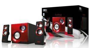 SWEEX 2.1 SPEAKER SYSTEM PUREPHONIC 60 WATT RED