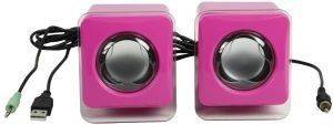 BASICXL BXL-SP10PI USB 2.0 POWERED SPEAKER SET PINK