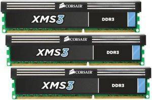 CORSAIR CMX12GX3M3A1333C9 XMS3 12GB (3X4GB) PC3-10666 TRIPLE CHANNEL KIT
