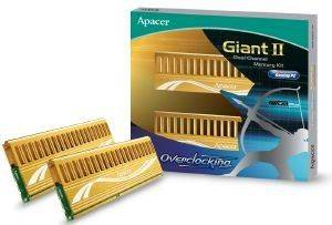 APACER GIANT II 2GB (2X1GB) DDR3 PC16000 P55 DUAL CHANNEL KIT