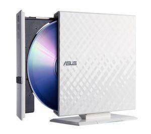 ASUS SDRW-08D2S-U EXTERNAL SLIM DVD±R/RW DRIVE WHITE ASUS SDRW-08D2S-U EXTERNAL SLIM DVD±R/RW DRIVE WHITE