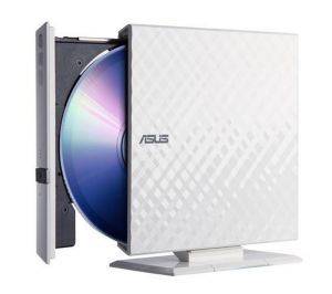 ASUS SDRW-08D2S-U EXTERNAL SLIM DVDR/RW DRIVE WHITE