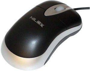 NILOX MT10 MOUSE OPTICAL PS2/USB BLACK SILVER