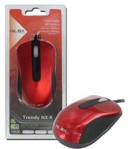 NILOX TRENDY NX-R OPTICAL MINI MOUSE USB RED