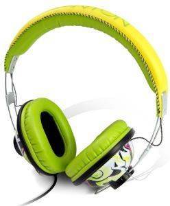 CANYON CNL-HP02D GRAFFITI HEADPHONES YELLOW/GREEN