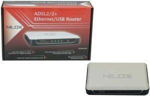NILOX ADSL2+ ROUTER + 1 ETHERNET PORT + 1 USB NILOX ADSL2+ ROUTER + 1 ETHERNET PORT + 1 USB