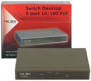 NILOX SWITCH DESKTOP 8 PORTS 10/100 POE