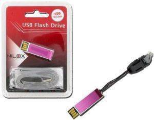 NILOX 4GB USB FLASH DRIVE PINK