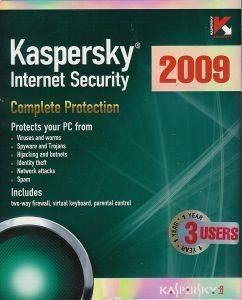 KASPERSKY INTERNET SECURITY 2009 RETAIL 3 USERS
