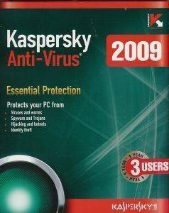 KASPERSKY ANTIVIRUS 2009 RENEWAL 1 USERS