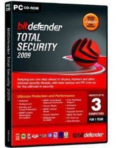 BITDEFENDER TOTAL SECURITY 2009 1YEAR 3USERS